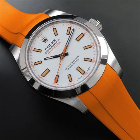 rolex milgauss orange strap